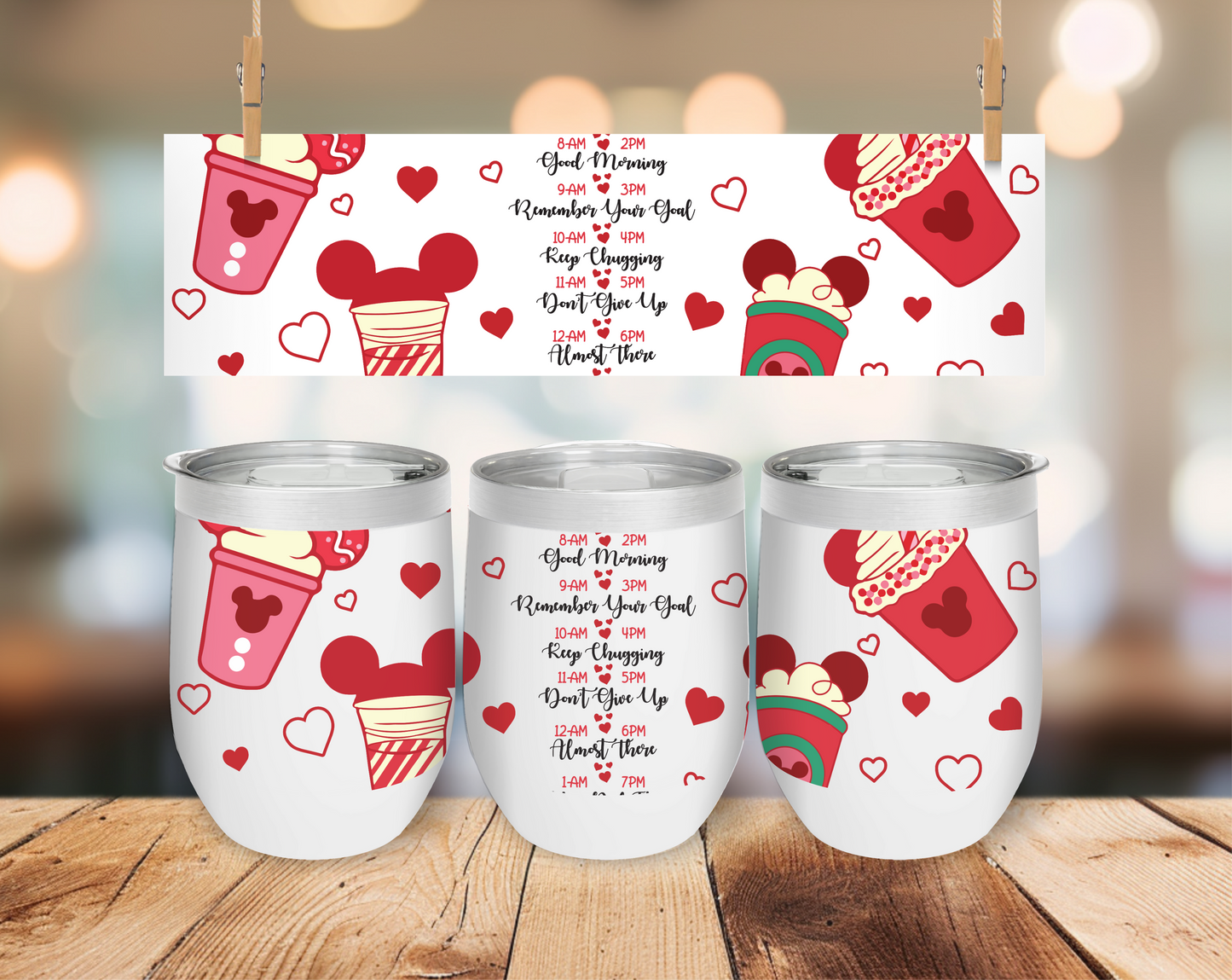 Mickey Mouse Valentines Short Tumbler