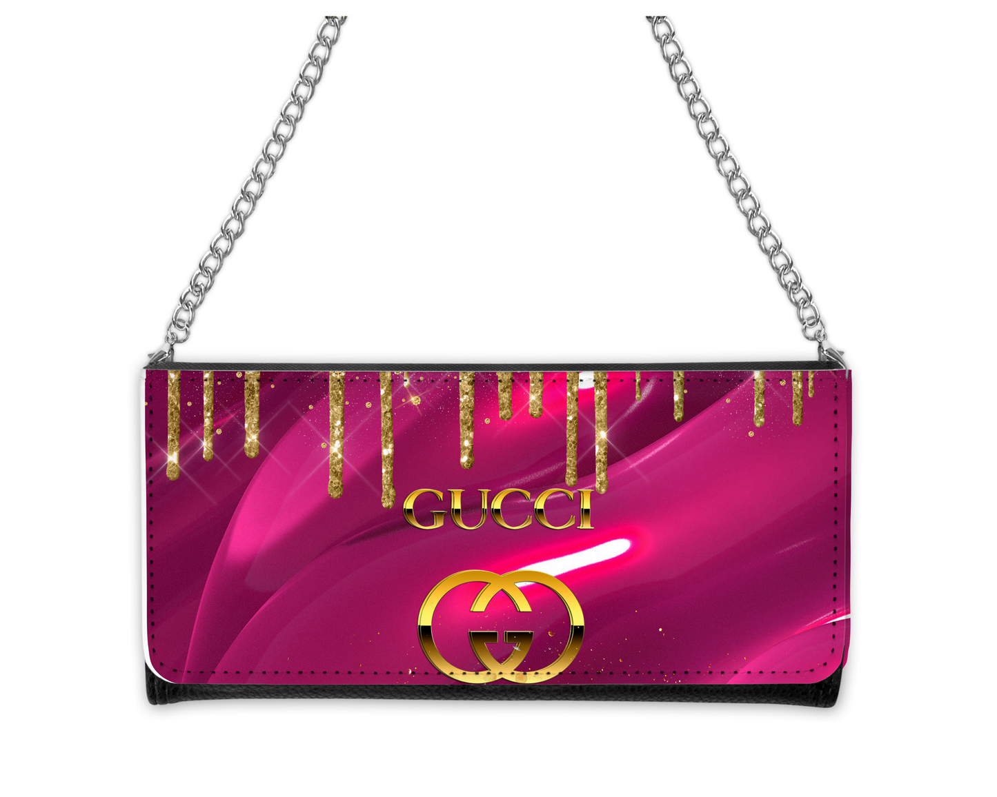 Pink Gucci Gold Drip Purse