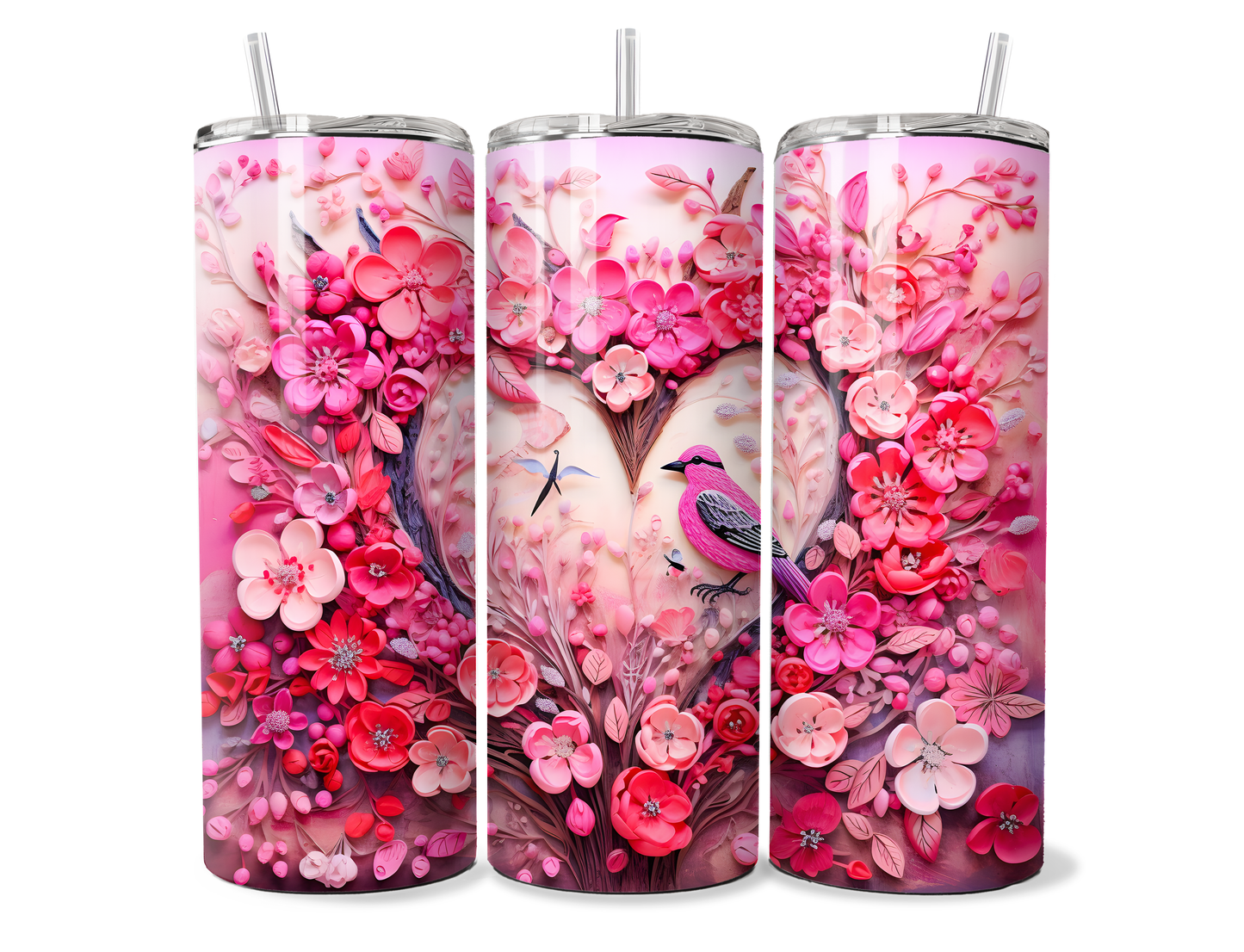 Bird Love 3D Tall Tumbler