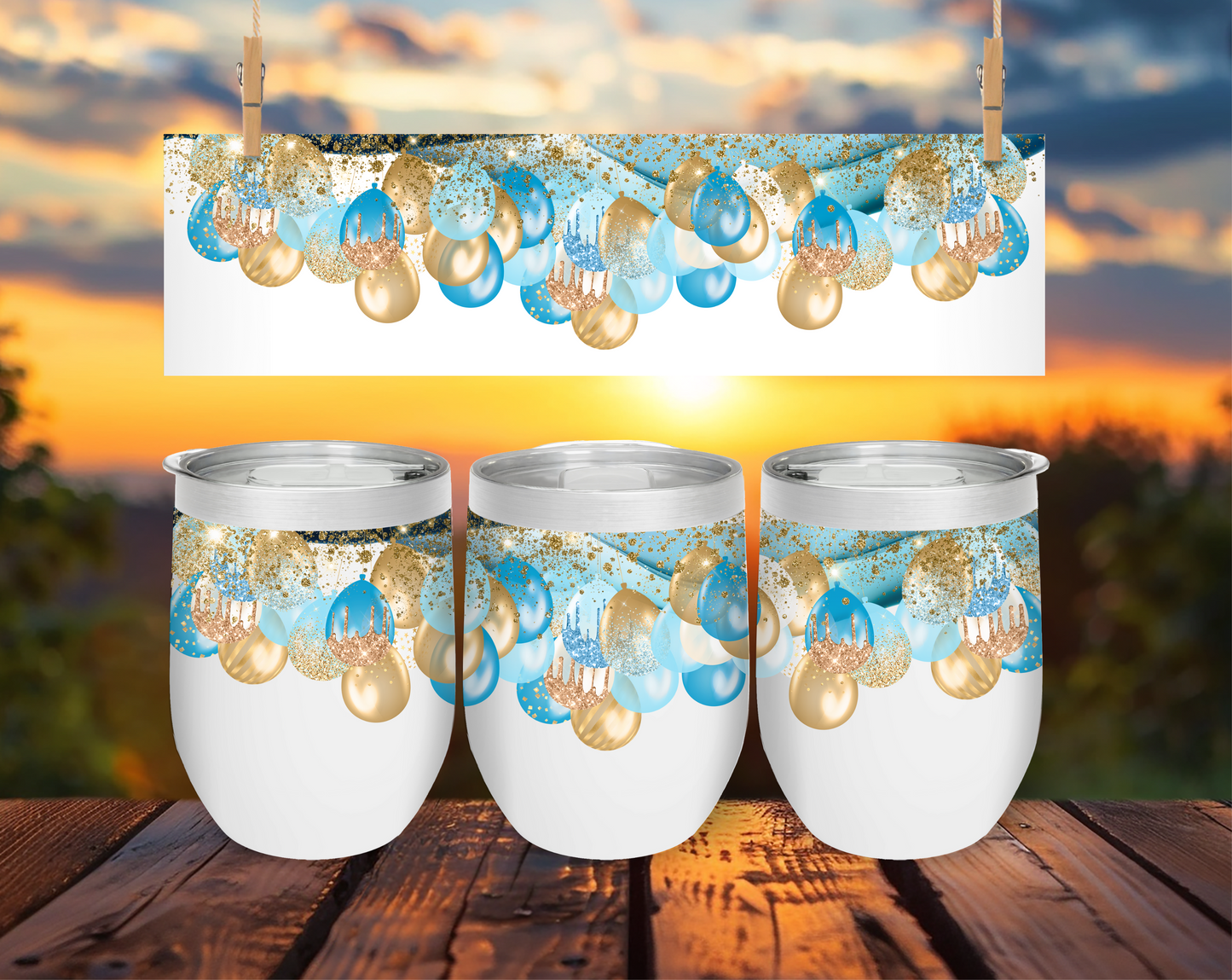 Birthday Balloons Short Tumbler