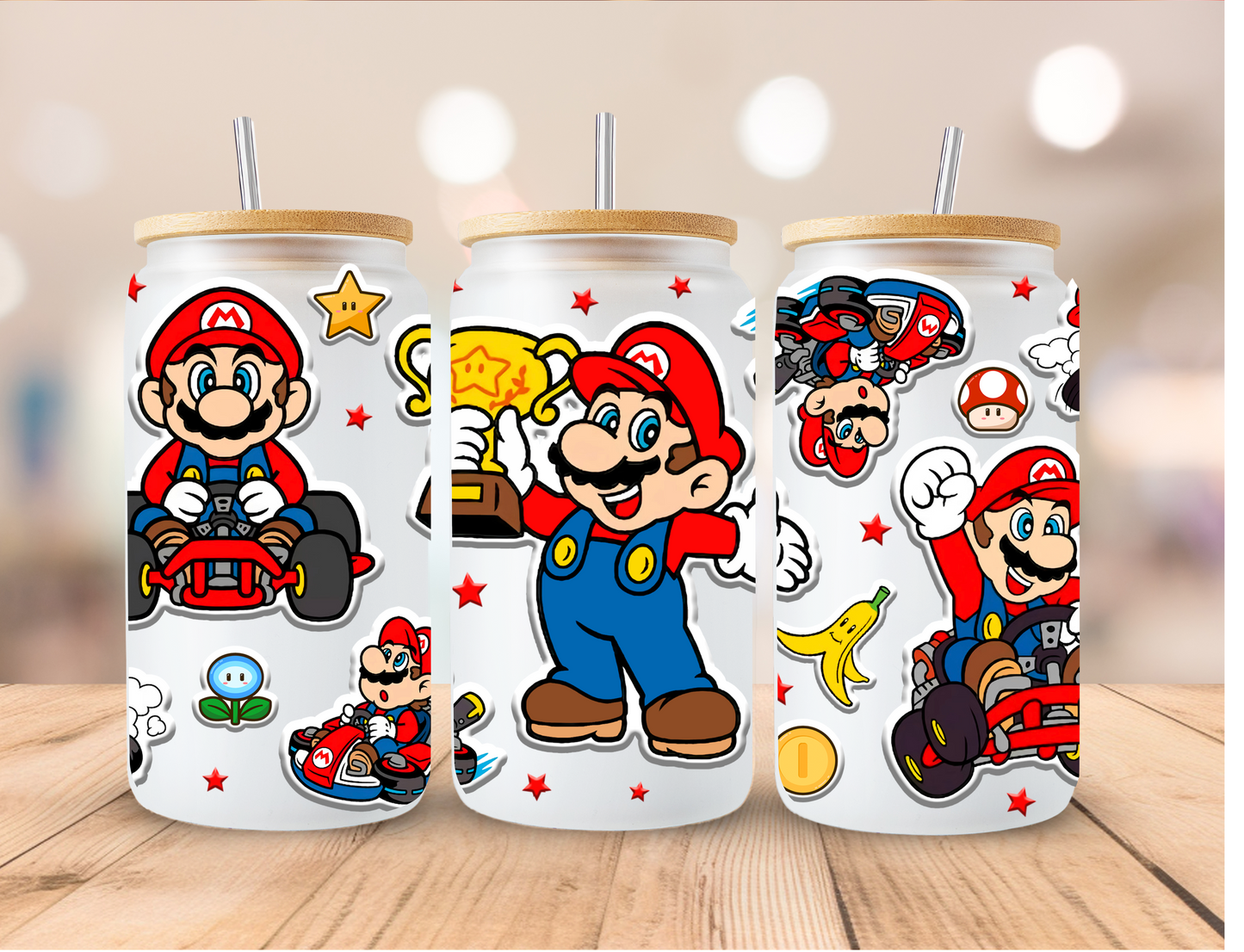 Mario Themed Libbey Glass