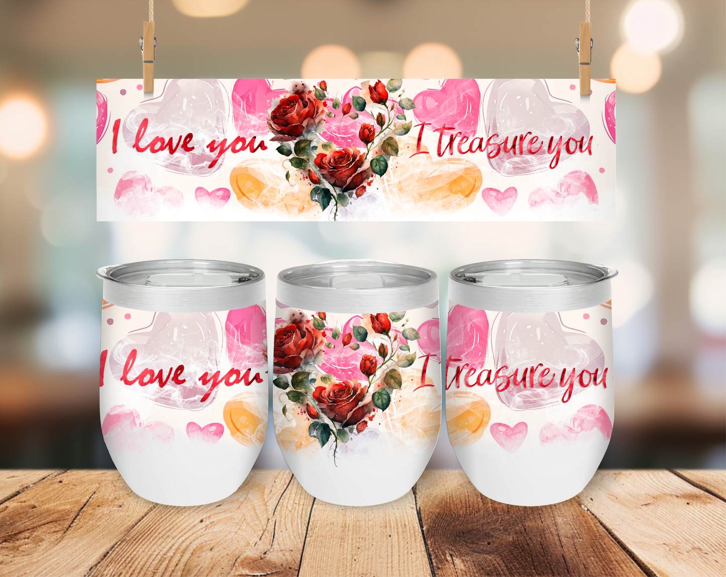 I Love you Valentines Short Tumbler