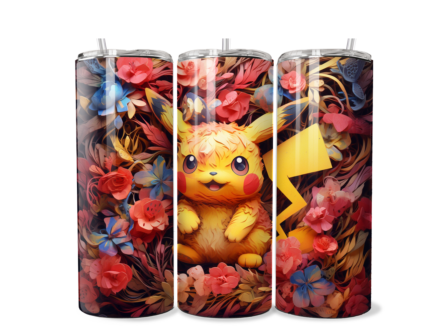 Fuzzy Pikachu 3D Tumbler