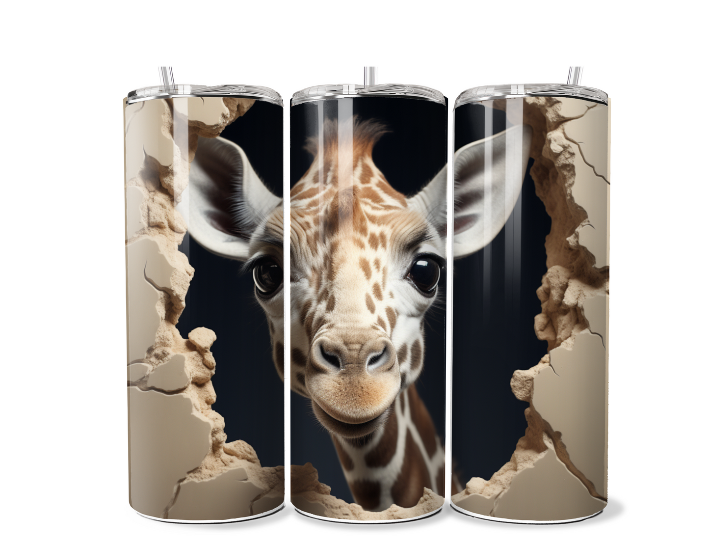 Giraffe Pop Out 3D Tumbler