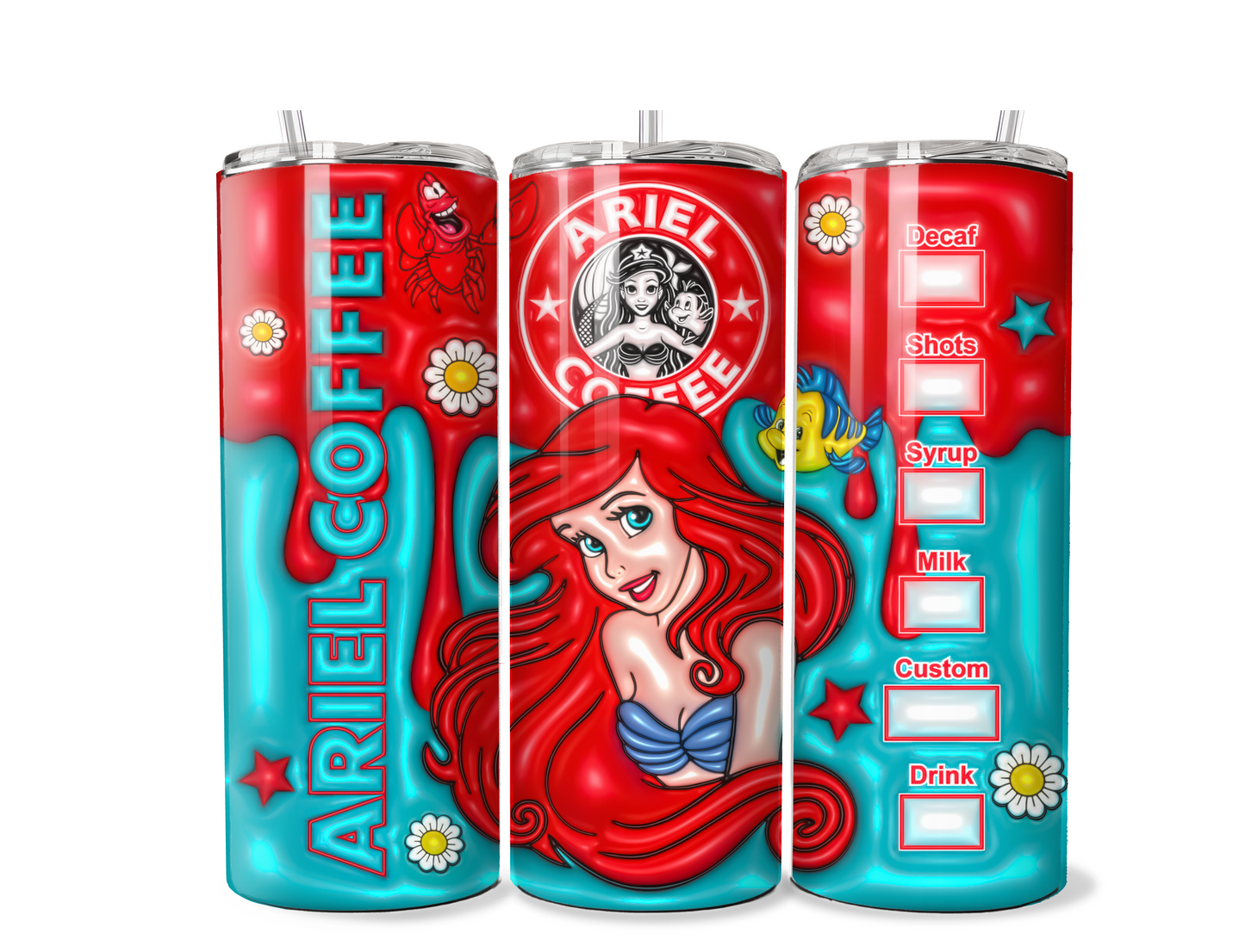 Little Mermaid Inflated Tumbler
