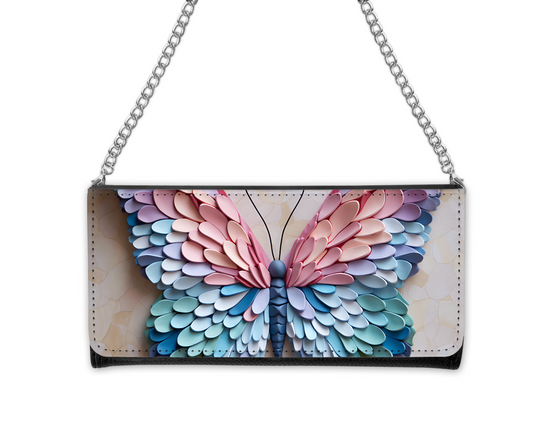 Pink and Blue Butterfly Purse