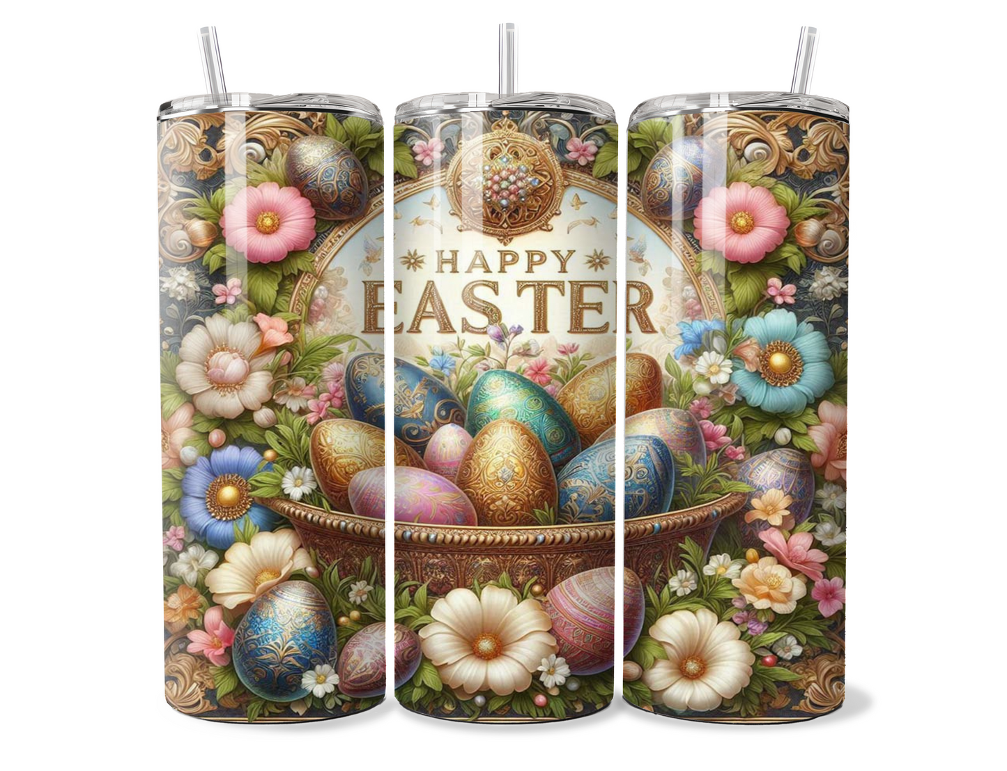 Happy Easter 3D Tall Tumbler